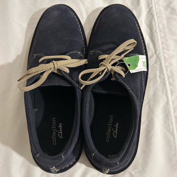 Clarks mens size 9 blue shoes. - Picture 4 of 10